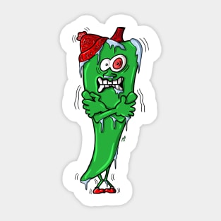 Chilly Chilli - Funny Hot Spicy Frozen Chilli Pepper Sticker